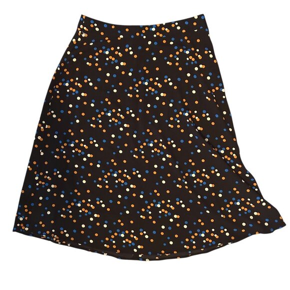 NWT Multi Color Polka Dots Mdi Skirt  A Line Size XL Forever 21 Casual Coquette - Picture 2 of 13